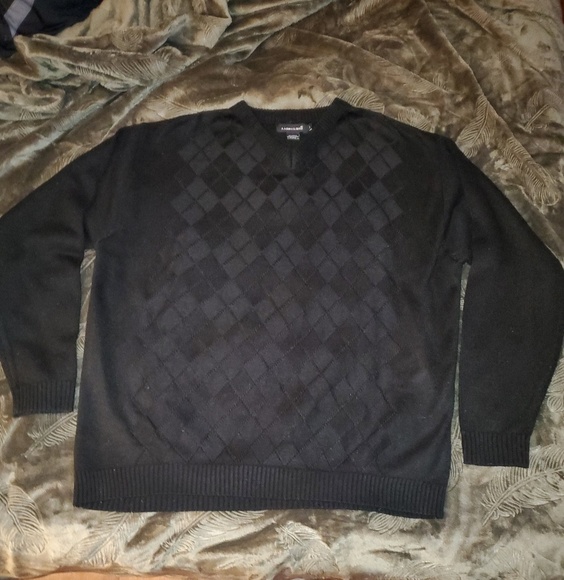 A. Adams & Spire Other - GUC mens black argyle v-neck sweater